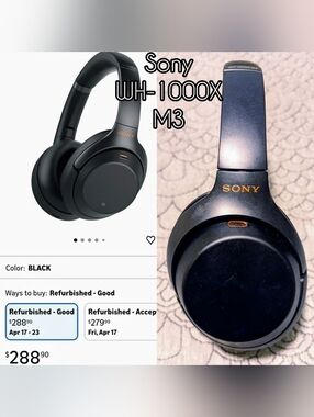 Sony WH-1000XM3 Wireless Bluetooth Over-Ear Headphones with Noise Canceling